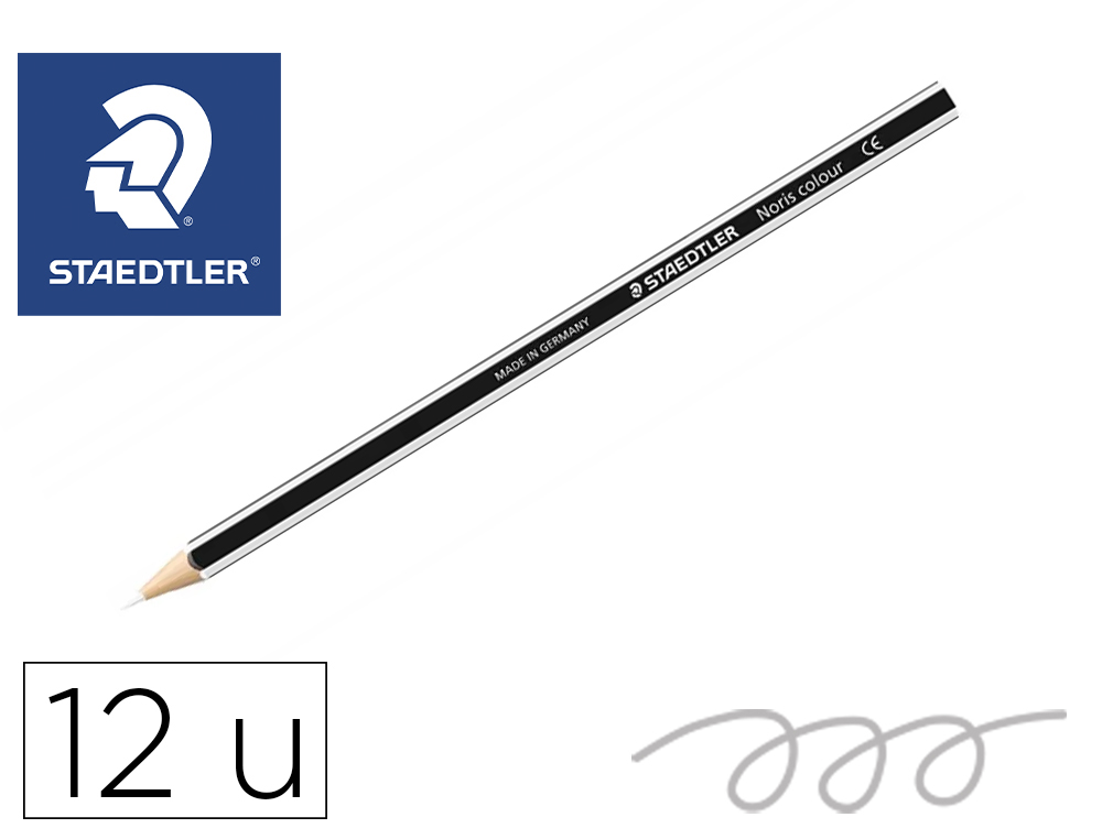 CRAYONS STAEDTLER NORIS COLOUR 185 COLORIS BLANC      POCHETTE DE 12