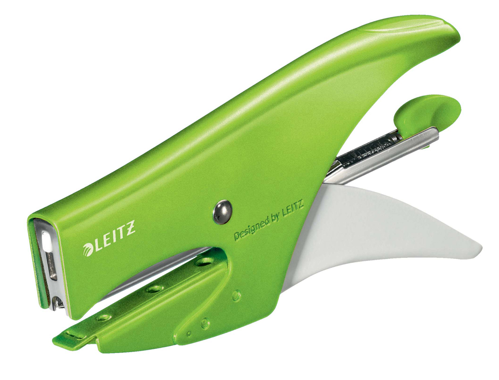 PINCE A AGRAFER LEITZ 5531 WOW METAL 82X24X160MM 15F     AGRAFES N.10 COLORIS VERT     METALLISE