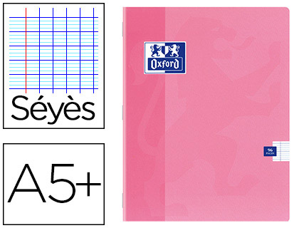 CAHIER PIQU OXFORD COUVERTURE PELLICULE LAVABLE A5+ 17X22CM 96 PAGES 90G SYS