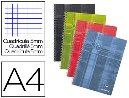 HYPERBURO  BLOC OXFORD SPIRALE ÉTUDIANT EASY NOTES COUVERTURE  POLYPROPYLÈNE A4+ 210X315MM 160 PAGES DÉTACHABLES PERFORÉES 5X5MM