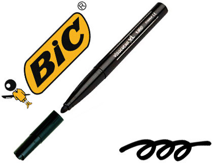 Stock Bureau - BIC Boîte de 12 feutres de coloriage KIDS VISACOLOR XL  Pointe large Bloquée Noir