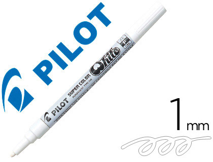 Pilot Super Color - Marqueur permanent - pointe fine - blanc