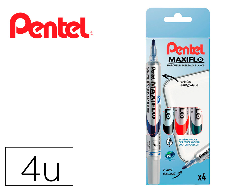 Pentel Marqueur Pentel indélébile pointe fine tracé 2mm blanc