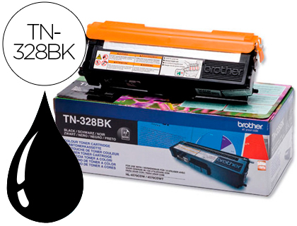 TONER LASER BROTHER TN328BK COULEUR NOIR HAUTE CAPACIT 6000P
