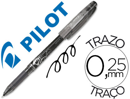 Stylo bille gel encre effaçable PILOT Frixion Ball Clicker pointe fine noir  - Stylos rollers