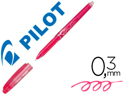 ROLLER PILOT FRIXION POINT POINTE AIGUILLE 0.3MM ENCRE EFFAABLE GRIP PRHENSION RECHARGEABLE GOMME SERTIE ROSE