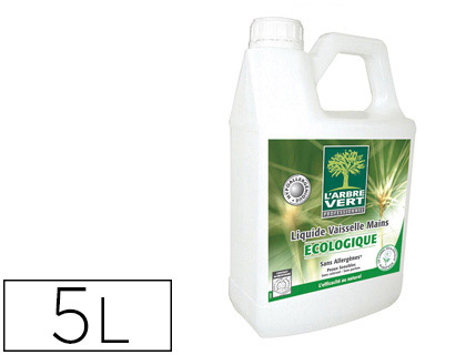 Liquide vaisselle écologique L'Arbre Vert peaux sensibles 5 L