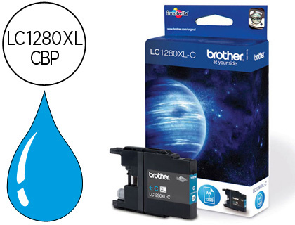 CARTOUCHE BROTHER JET D'ENCRE LC1280XLC COULEUR CYAN HAUTE CAPACIT 1200P
