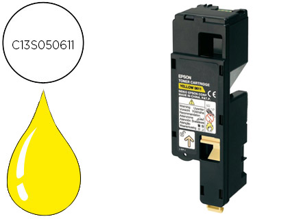 TONER LASER EPSON S050611 C13S050611 COULEUR JAUNE 1400P
