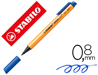 STYLO-FEUTRE STABILO GREENPOINT PLASTIQUE RECYCL POINTE LARGE ROBUSTE CRITURE DOUCE SURLIGNAGE EXPRESSIF BLEU