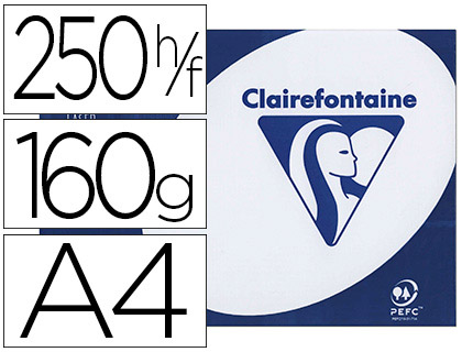 CLAIREFONTAINE Ramette de 250 feuilles papier blanc CLAIRALFA 160g A4