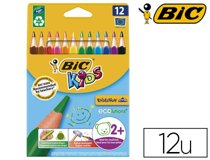 Etui de 24 crayons de couleur BIC KIDS Evolution Ecolutions : Chez