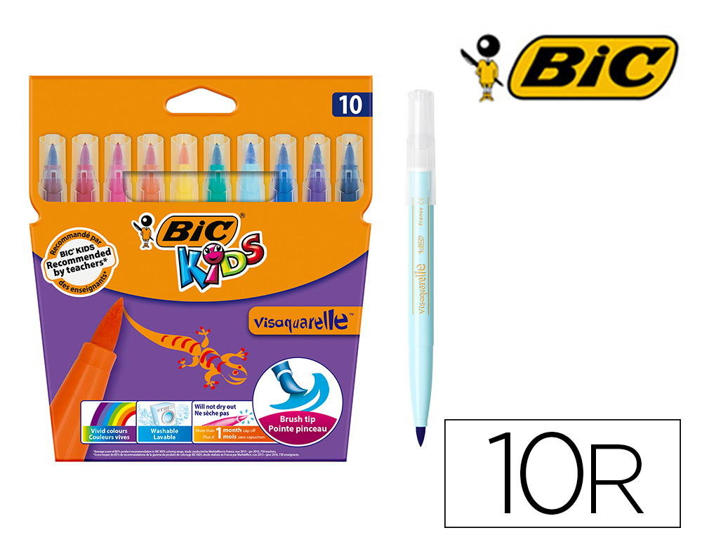 HYPERBURO  FEUTRE BIC KIDS VISA COLORIAGE ENCRE LAVABLE CAPUCHON VENTILÉ  POINTE BLOQUÉE ULTRA-RÉSISTANTE COULEUR NOIR