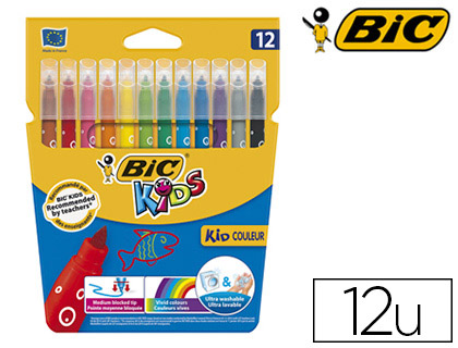 HYPERBURO  FEUTRE BIC KIDS COLORIAGE ENCRE ULTRA-LAVABLE CAPUCHON