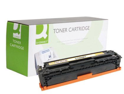 TONER LASER Q-CONNECT COMPATIBLE IMPRIMANTES HP CB542A COULEUR JAUNE 1400P