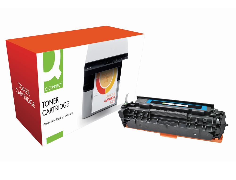 TONER LASER Q-CONNECT COMPATIBLE IMPRIMANTES HP CC531A COULEUR CYAN 2800P