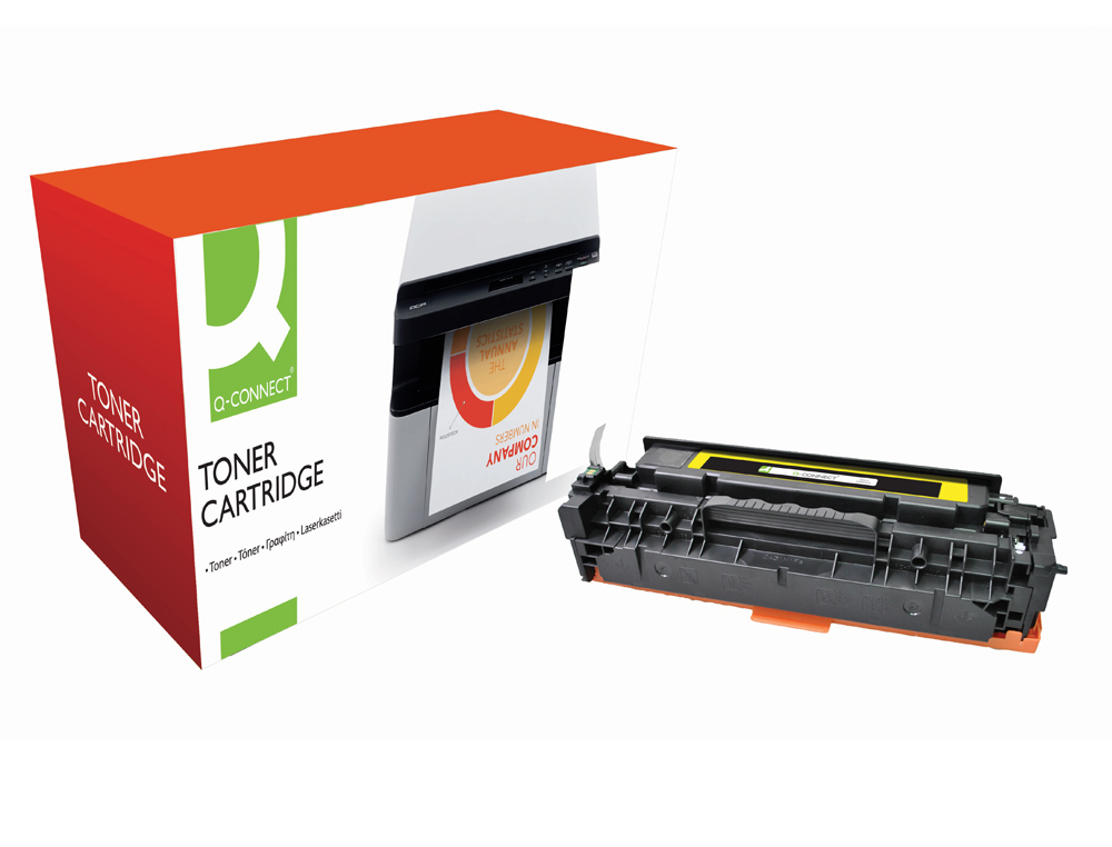 TONER LASER Q-CONNECT COMPATIBLE IMPRIMANTES HP CC532A COULEUR JAUNE 2800P