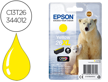 CARTOUCHE EPSON T2634 JET D'ENCRE C13T26344010 COULEUR JAUNE HAUTE CAPACIT