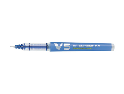ROLLER PILOT V5 RECHARGEABLE CRITURE FINE 0.3MM NIVEAU ENCRE LIQUIDE VISIBLE COLOGIQUE RGULATEUR DBIT BLEU