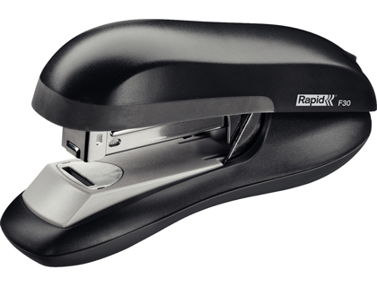AGRAFEUSE RAPID FLATCLINCH F30 46X79X148MM 30 FEUILLES AGRAFES 24/6 ET 26/6 COLORIS NOIR