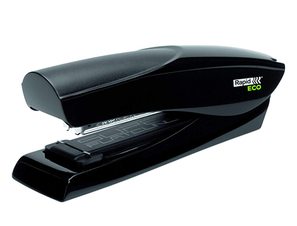 AGRAFEUSE RAPID FLATCLINCH F25SOCLE ECO PLASTIQUE RECYCL 25 FEUILLES AGRAFES 24/6 ET 26/6 COLORIS NOIR