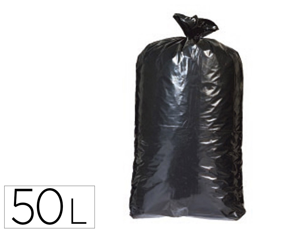 Lot de 50 sacs poubelles Noir 50L