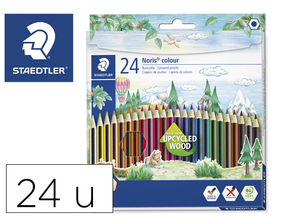 CRAYON WOPEX STAEDTLER NORIS COLOUR 185 ULTRA-RSISTANT COLORIS ASSORTIS TUI CARTON 24 UNITS