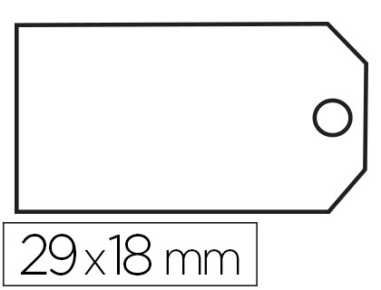 TIQUETTE  FIL APLI AGIPA 18X29MM CARTONNETTE BLANCHE FIL BLANC COTON PAQUET 200 UNITS