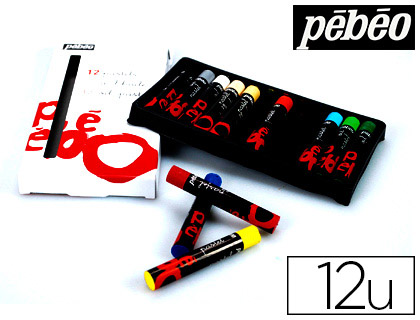 CRAYON PASTEL PBO HUILE LONGUEUR 67MM MINE DIAMTRE 10MM COLORIS ASSORTIS TUI CARTON 12 UNITS