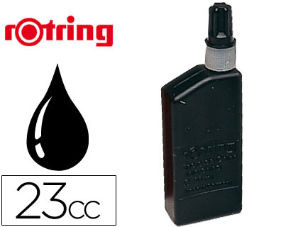 ENCRE DE CHINE ROTRING TRS FLUIDE SUPPORT CALQUE VGTAL PAPIER CARTON DESSIN RSISTANTE EAU GOMMAGE NOIR FLACON 23ML