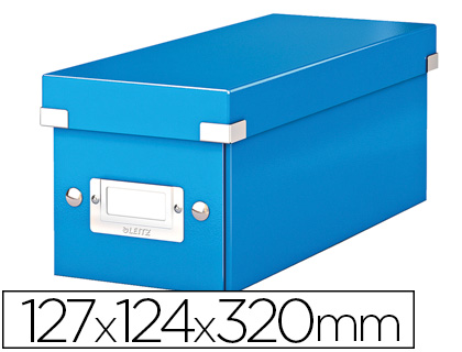 BOTE RANGEMENT LEITZ CLICK&STORE WOW PLIABLE L127XH124XP320MM SURFACE LAMINE PORTE-TIQUETTE COLORIS BLEU