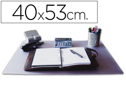 SOUS-MAIN Q-CONNECT POLYPROPYLENE ANIT-EBLOUISSEMENT 40X53  CM COLORIS TRANSPARENT