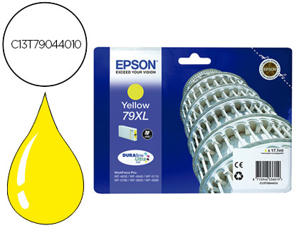 CARTOUCHE EPSON T7904 JET D'ENCRE C13T79044010 COULEUR JAUNE HAUTE CAPACIT 2000P