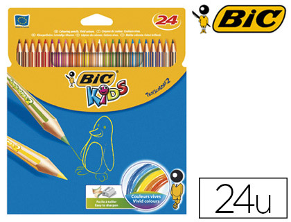 HYPERBURO  CRAYON COULEUR BIC KIDS TROPICOLORS 2 175MM MINE