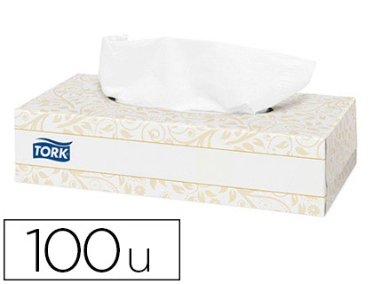 MOUCHOIR TORK 2 PLIS BOTE DISTRIBUTRICE RECTANGULAIRE BLANC PREMIUM BOTE 100 UNITS