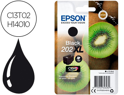 CARTOUCHE EPSON JET D'ENCRE 202 PHOTO COULEUR NOIR 800P