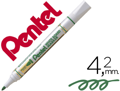 MARQUEUR PENTEL EFFAABLE TABLEAU BLANC POINTE OGIVE TRAC 2MM ENCRE FAIBLE ODEUR ET LUMINEUSE COLORIS VERT
