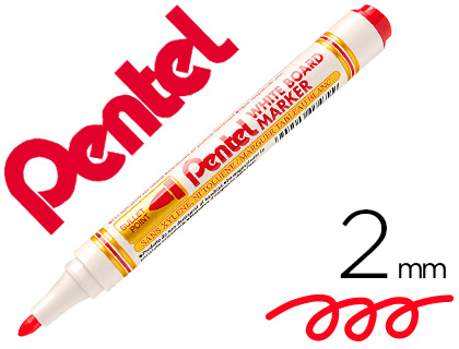 MARQUEUR PENTEL EFFAABLE TABLEAU BLANC POINTE OGIVE TRAC 2MM ENCRE FAIBLE ODEUR COLORIS ASSORTIS 4 UNITS