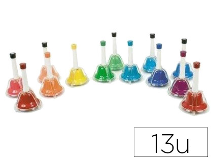 JEU CHROMATIQUE DITIONS FUZEAU 13 CLOCHES ACCORDES DE DO5  DO6 CONFORME EN71 HAUTEUR CLOCHE 145MM DIAMTRE 90MM