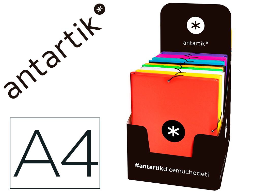 CHEMISE ANTARTIK A4 LASTIQUE 3 RABATS CARTON REMBORD      COLORIS ASSORTIS