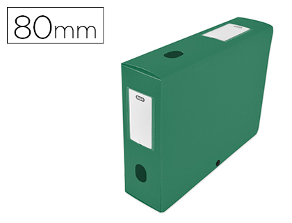 BOTE CLASSEMENT OXFORD MEMPHIS POLYPROPYLNE 7/10E  PLAT 240X320MM DOS 80MM BOUTON PRESSION COLORIS VERT