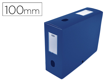 BOTE CLASSEMENT OXFORD MEMPHIS POLYPROPYLNE 7/10E  PLAT 240X320MM DOS 100MM BOUTON PRESSION COLORIS BLEU