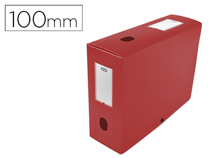 BOTE CLASSEMENT OXFORD MEMPHIS POLYPROPYLNE 7/10E  PLAT 240X320MM DOS 100MM BOUTON PRESSION COLORIS ROUGE