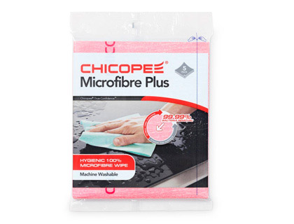 LAVETTE DURADRY MICROFIBRES PLUS 400X340MM COLORIS ROUGE SACHET DE 5 UNITS