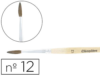PINCEAU CLOPTRE N12 PETIT GRIS MLANG BOIS FSC VERNIS PROTECTEUR