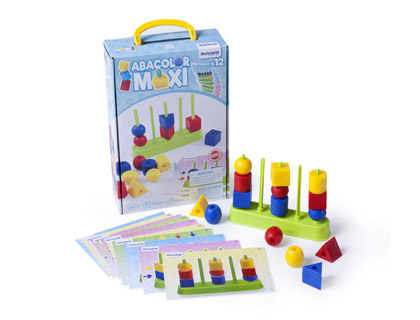 JEU MINILAND ABACOLOR 5 COLONNES MAXI 15 PICES