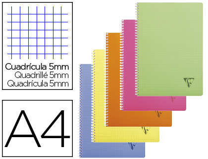 Cahier Linicolor 21x29,7 180 pages Ligné+marge - Clairefontaine