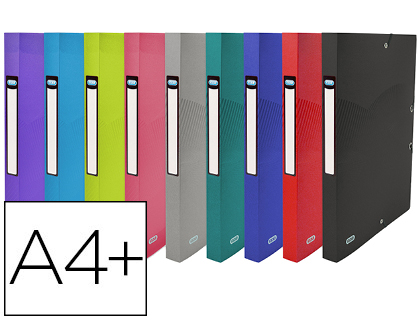 BOTE CLASSEMENT OXFORD OSMOSE POLYPROPYLNE A4+ 250X330MM DOS 25MM CAPACIT 200F COLORIS ASSORTIS 12 UNITS