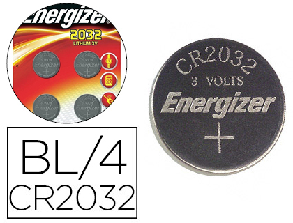 HYPERBURO  PILE ENERGIZER CR2032 LITHIUM 3V BLISTER 4 UNITÉS