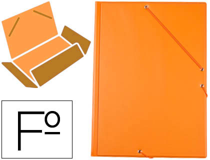 CHEMISE LIDERPAPEL CARTON REMBORD DOS FLEXIBLE A4+ 320X240MM 3 RABATS LASTIQUE COLORIS ORANGE